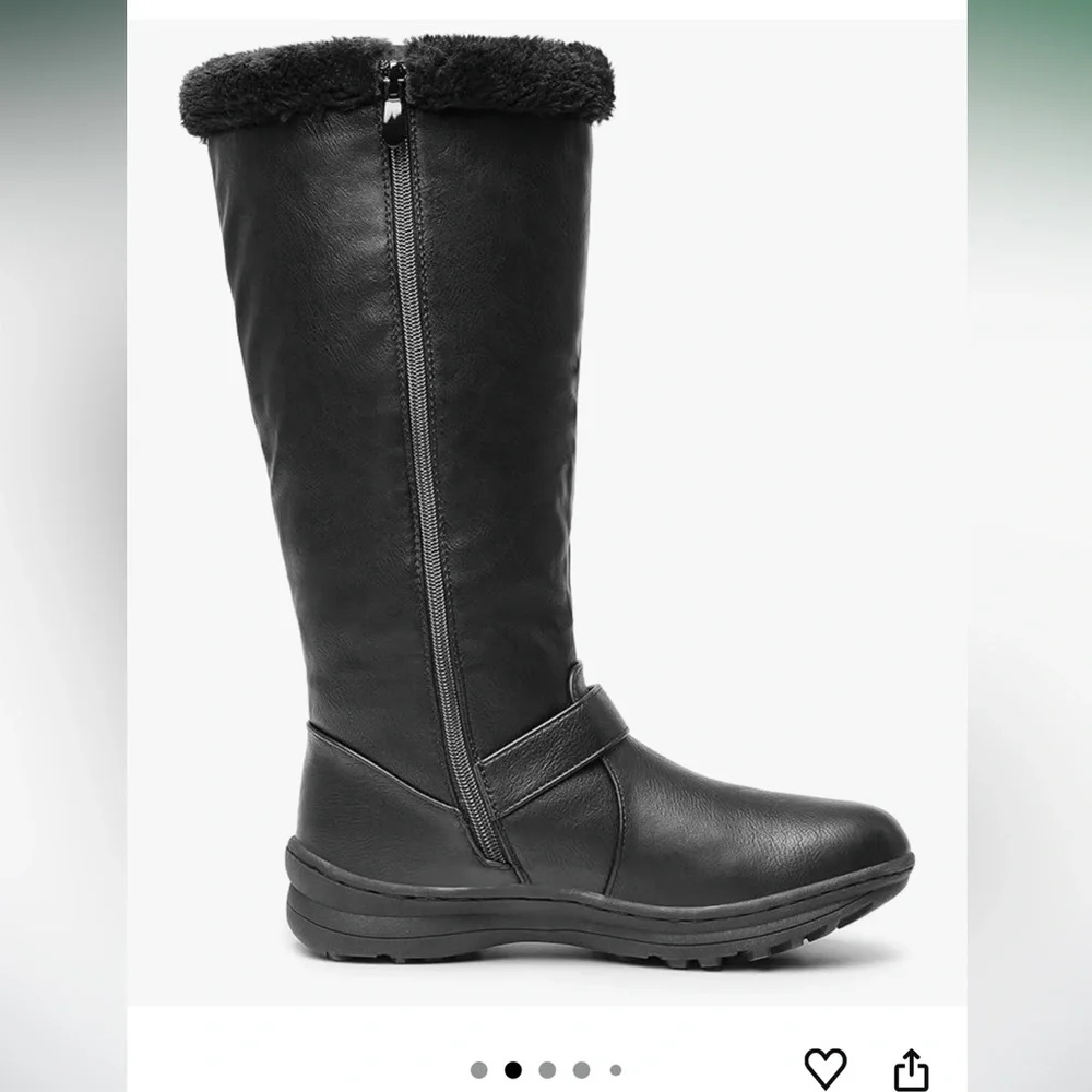 Dreampairs Women's Black Knee-High Boots size 8.5